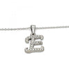 Collares con Dije 04.238.0004.1.18 Acero Inoxidable, Diseño de Iniciales y Rolo, Diseño de Iniciales, con Cristal Blanca, Pulido, Acero