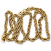 Gargantilla Básica 04.242.0042.24GT Tono Dorado, Diseño de Rope, Pulido, Dorado