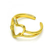 Anillo Multi Piedra 01.310.0026 Oro Laminado, Diseño de Corazon, Pulido, Dorado