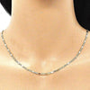 Gargantilla Básica 04.213.0215.18 Oro Laminado, Diseño de Pave Mariner, Pulido, Dorado