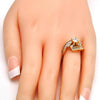 Anillo Multi Piedra 01.199.0002.09.GT Tono Dorado, con Zirconia Cubica Blanca, Pulido, Dorado
