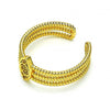 Anillo Multi Piedra 01.310.0024 Oro Laminado, Diseño de Ojo Griego, con Micro Pave Blanca, Pulido, Dorado