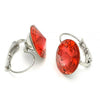 Arete Gancho Frances 02.239.0005.4 Rodio Laminado, con Cristales de Swarovski Padparadscha, Pulido, Rodinado