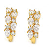 Argolla Huggie 02.217.0023.1.20 Oro Laminado, Diseño de Gota, con Zirconia Cubica Blanca, Pulido, Dorado