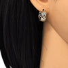 Argolla Huggie 02.210.0113.2.15 Oro Laminado, con Zirconia Cubica Blanca, Pulido, Dorado