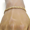 Pulsera Básica 04.242.0038.09GT Tono Dorado, Diseño de Cubana Pave, Pulido, Dorado