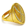 Anillo Multi Piedra 01.118.0028.09 Oro Laminado, con Cristal Blanca, Pulido, Dorado