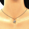 Collares con Dije 04.342.0020.20 Oro Laminado, Diseño de Arbol, con Micro Pave Blanca, Pulido, Dorado