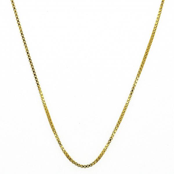 Gargantilla Básica 5.222.040.18 Oro Laminado, Diseño de Box, Pulido, Dorado