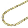 Gargantilla Básica 04.319.0009.1.24 Oro Laminado, Diseño de Mariner, Diamantado, Dorado