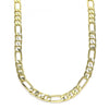 Gargantilla Básica 04.213.0113.18 Oro Laminado, Diseño de Figaro, Pulido, Dorado