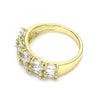 Anillo Multi Piedra 01.210.0147.09 Oro Laminado, con Zirconia Cubica Blanca, Pulido, Dorado
