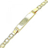 Pulsera con Placa 03.63.2221.06 Oro Laminado, Pulido, Dorado