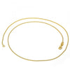 Gargantilla Básica 04.09.0001.18 Oro Laminado, Diseño de Cubana, Pulido, Dorado