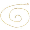 Gargantilla Básica 04.09.0190.20 Oro Laminado, Diseño de Paperclip, Pulido, Dorado