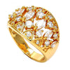 Anillo Multi Piedra 01.210.0024.07 Oro Laminado, con Zirconia Cubica Blanca, Pulido, Dorado