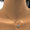 Collares con Dije 04.63.1325.18 Oro Laminado, Diseño de Estrella, con Opal Blanca y Micro PaveBlanca, Pulido, Dorado