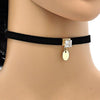 Gargantilla Elegante 04.215.0023.13 Oro Laminado, Diseño de Choker, con Zirconia Cubica Blanca, Pulido, Dorado