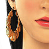 Argolla Extra Grande 02.60.0154.65 Oro Laminado, Diseño de Besos y Abrazos y Bambu, Diseño de Besos y Abrazos, Pulido, Dorado