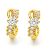 Argolla Huggie 02.237.0026.15 Oro Laminado, con Zirconia Cubica Blanca, Pulido, Dorado