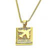Collares con Dije 04.193.0003.18 Oro Laminado, Diseño de Avión, con Micro Pave Blanca, Pulido, Dorado