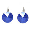 Arete Gancho Frances 02.239.0005.11 Rodio Laminado, con Cristales de Swarovski Blue Zircon, Pulido, Rodinado