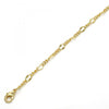 Gargantilla Básica 04.318.0001.18 Oro Laminado, Diseño de Figaro, Pulido, Dorado