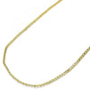 Gargantilla Básica 5.222.008.22 Oro Laminado, Diseño de Cubana, Pulido, Dorado