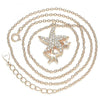 Collares con Dije 04.336.0202.1.16 Plata Rodinada, Diseño de Estrella, con Zirconia Cubica Blanca, Pulido, Oro Rosado