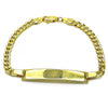 Pulsera con Placa 03.380.0133.08 Oro Laminado, Pulido, Dorado