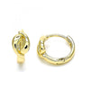 Argolla Huggie 02.213.0273.12 Oro Laminado, Pulido, Dorado