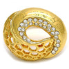 Anillo Multi Piedra 01.241.0014.07 Oro Laminado, con Cristal Blanca, Pulido, Dorado