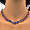 Collar y Arete 06.221.0014 Oro Laminado, con Zirconia Cubica Amatista, Pulido, Dorado