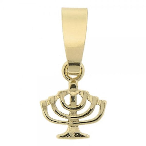 Dije Religioso 5.187.006 Oro Laminado, Diseño de Cruz, Diamantado, Dorado