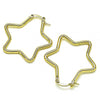 Argolla Mediana 02.213.0436.30 Oro Laminado, Diseño de Estrella, Pulido, Dorado