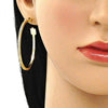 Arete Dormilona 02.156.0536 Oro Laminado, Diseño de Flecha, con Micro Pave Blanca, Pulido, Dorado