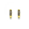 Argolla Huggie 02.195.0111.3.10 Oro Laminado, con Micro Pave Amatista, Pulido, Dorado