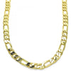 Gargantilla Básica 5.222.012.20 Oro Laminado, Diseño de Figaro, Pulido, Dorado