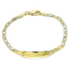 Pulsera con Placa 03.63.2219.06 Oro Laminado, Pulido, Dorado