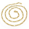 Gargantilla Básica 04.318.0001.16 Oro Laminado, Diseño de Figaro, Pulido, Dorado
