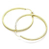 Argolla Grande 02.185.0005.50 Oro Laminado, con Micro Pave Blanca, Pulido, Dorado