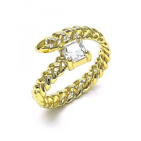 Anillo Multi Piedra 01.213.0018.2 Oro Laminado, con Zirconia Cubica Blanca, Pulido, Dorado