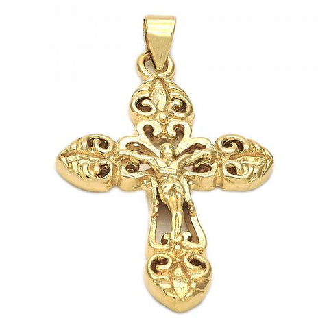 Dije Religioso 5.192.024 Oro Laminado, Diseño de Crucifijo, Dorado