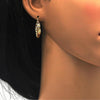 Argolla Pequeña 02.170.0198.20 Oro Laminado, Diseño de Torcido y Estrella, Diseño de Torcido, Pulido, Tono Dorado