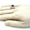 Anillo de Hombre 01.266.0047.2.10 Oro Laminado, con Zirconia Cubica Negro y Micro PaveBlanca, Pulido, Dorado