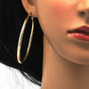 Argolla Extra Grande 02.170.0085.70 Oro Laminado, Diseño de Hueco, Diamantado, Dorado
