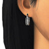 Argolla Pequeña 02.210.0268.5.15 Rodio Laminado, con Zirconia Cubica Negro y Blanca, Pulido, Rodinado