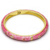 Aro Individual 07.246.0005.3.05 Oro Laminado, Diseño de Estrella y Luna, Diseño de Estrella, Esmaltado Rosado, Dorado