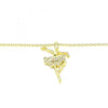 Collares con Dije 04.336.0157.2.16 Plata Rodinada, con Zirconia Cubica Blanca, Pulido, Dorado