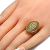 Anillo Multi Piedra 01.118.0032.09 Oro Laminado, con Micro Pave Blanca, Pulido, Dorado